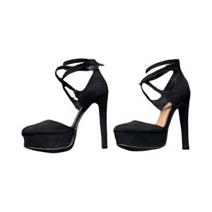 Charlotte Russe Black Strappy Heels
